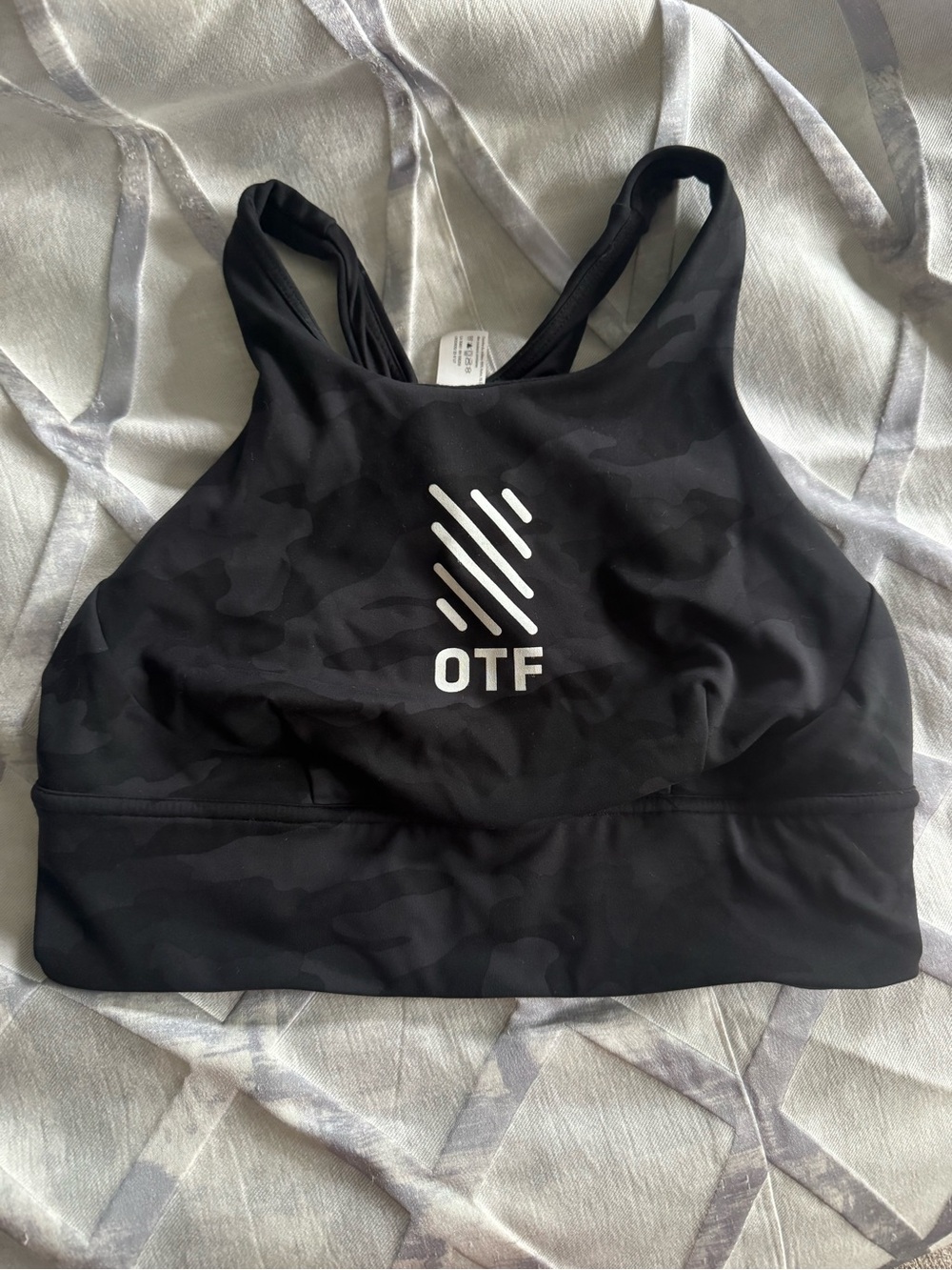 lululemon athletica Black Camo Logo Sports Bra